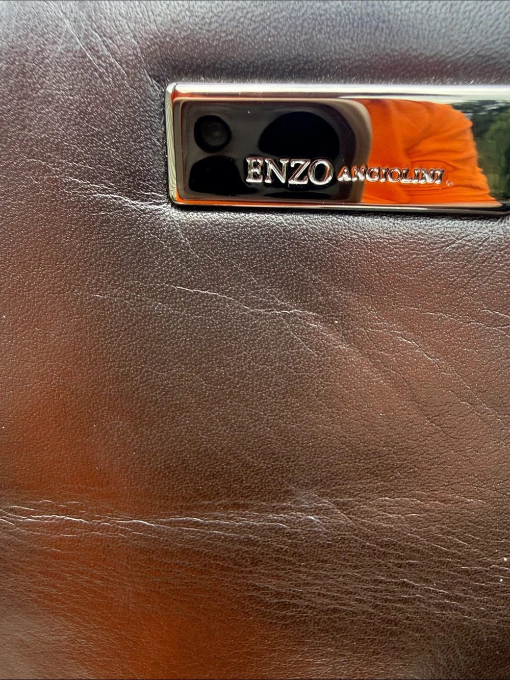 ENZO ANGIOLINI brown soft leather shoulder bag